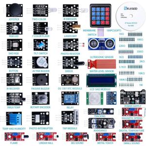 imageELEGOO Upgraded 37 in 1 Sensor Modules Kit with Tutorial Compatible with Arduino IDE UNO R3 MEGA Nano