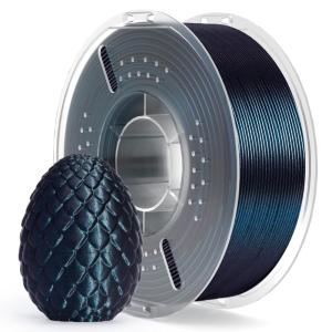 imageELEGOO Silk PLA Filament 175mm Bronze 1KG 3D Printer Filament Dimensional Accuracy  002mm 1kg Spool22lbs Fits for Most FDM 3D PrintersGalaxy Black