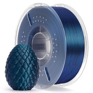 imageELEGOO Silk PLA Filament 175mm Bronze 1KG 3D Printer Filament Dimensional Accuracy  002mm 1kg Spool22lbs Fits for Most FDM 3D PrintersGalaxy Peacock Blue