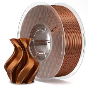 imageELEGOO Silk PLA Filament 175mm Bronze 1KG 3D Printer Filament Dimensional Accuracy  002mm 1kg Spool22lbs Fits for Most FDM 3D PrintersSilk Bronze