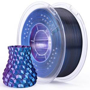 imageELEGOO Silk PLA Filament 175mm Bronze 1KG 3D Printer Filament Dimensional Accuracy  002mm 1kg Spool22lbs Fits for Most FDM 3D PrintersSilk Tri Blue Purple Black