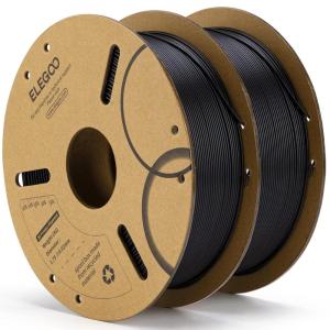 imageELEGOO PLA Filament 175mm Black 2KG 3D Printer Filament Dimensional Accuracy  002mm 2 Pack 1kg Cardboard Spool22lbs 3D Printing Filament Fits for Most FDM 3D Printers21kg Black