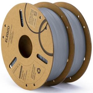 imageELEGOO PLA Filament 175mm Black 2KG 3D Printer Filament Dimensional Accuracy  002mm 2 Pack 1kg Cardboard Spool22lbs 3D Printing Filament Fits for Most FDM 3D Printers21kg Gray
