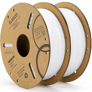 imageELEGOO PLA Filament 175mm Black 2KG 3D Printer Filament Dimensional Accuracy  002mm 2 Pack 1kg Cardboard Spool22lbs 3D Printing Filament Fits for Most FDM 3D Printers21kg White