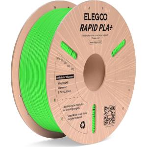 imageELEGOO Rapid PLA Plus Filament 175mm Black ampamp White 2KG PLA 3D Printer Filament for 30600 mms High Speed Printing Dimensional Accuracy  002 mm 2 Pack 1kg Spool22lbs1kg Green