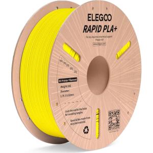 imageELEGOO Rapid PLA Plus Filament 175mm Black ampamp White 2KG PLA 3D Printer Filament for 30600 mms High Speed Printing Dimensional Accuracy  002 mm 2 Pack 1kg Spool22lbs1kg Yellow