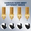 imageELEGOO 10pcs Multi Size Nozzles for Neptune 4 Plus4 Max 3D Printer Brass Hotend Nozzles 04060810mm with Cleaning KitsBrassNeptune 44 Pro
