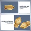 imageELEGOO 26pcs MK8 Nozzles Multi Size 3D Printer Brass Hotend Nozzles 02mm03mm04mm05mm06mm08mm10mm with DIY Tools Compatible with Neptune 3 Series and MoreBrass Multi Sizes
