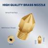 imageELEGOO 26pcs MK8 Nozzles Multi Size 3D Printer Brass Hotend Nozzles 02mm03mm04mm05mm06mm08mm10mm with DIY Tools Compatible with Neptune 3 Series and MoreBrass Multi Sizes