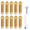 imageELEGOO 10pcs Multi Size Nozzles for Neptune 4 Plus4 Max 3D Printer Brass Hotend Nozzles 04060810mm with Cleaning KitsBrassNeptune 4 PlusMax