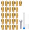 imageELEGOO 26pcs MK8 Nozzles Multi Size 3D Printer Brass Hotend Nozzles 02mm03mm04mm05mm06mm08mm10mm with DIY Tools Compatible with Neptune 3 Series and MoreBrass 04mm