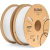 imageELEGOO PLA Plus Filament 175mm White 2KG PLA Tougher and Stronger 3D Printer Filament Pro Dimensional Accuracy  002mm 2 Pcs 1kg Spool22lbs Fits for Most FDM 3D Printers2x1kg White