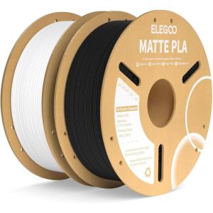 imageELEGOO Matte PLA Filament Teal Green 1KG 175mm 3D Printer Filament Dimensional Accuracy  002mm 1kg Carboard Spool 22lbs for Most FDM 3D PrintersBlack  White