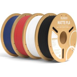 imageELEGOO Matte PLA Filament Teal Green 1KG 175mm 3D Printer Filament Dimensional Accuracy  002mm 1kg Carboard Spool 22lbs for Most FDM 3D PrintersBlack  White  Ruby Red  Navy Blue