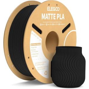 imageELEGOO Matte PLA Filament Teal Green 1KG 175mm 3D Printer Filament Dimensional Accuracy  002mm 1kg Carboard Spool 22lbs for Most FDM 3D PrintersBlack