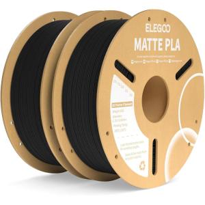 imageELEGOO Matte PLA Filament Teal Green 1KG 175mm 3D Printer Filament Dimensional Accuracy  002mm 1kg Carboard Spool 22lbs for Most FDM 3D PrintersBlack2 Pack
