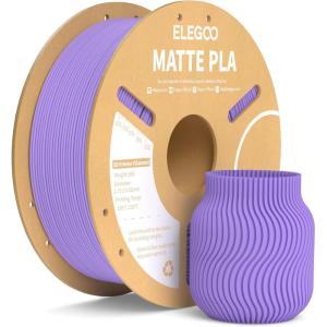 imageELEGOO Matte PLA Filament Teal Green 1KG 175mm 3D Printer Filament Dimensional Accuracy  002mm 1kg Carboard Spool 22lbs for Most FDM 3D PrintersLavender Purple