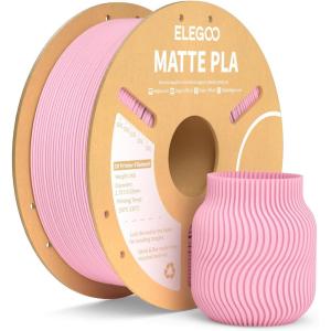imageELEGOO Matte PLA Filament Teal Green 1KG 175mm 3D Printer Filament Dimensional Accuracy  002mm 1kg Carboard Spool 22lbs for Most FDM 3D PrintersSakura Pink