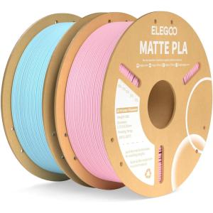 imageELEGOO Matte PLA Filament Teal Green 1KG 175mm 3D Printer Filament Dimensional Accuracy  002mm 1kg Carboard Spool 22lbs for Most FDM 3D PrintersSakura Pink  Ice Blue