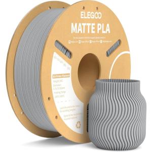 imageELEGOO Matte PLA Filament Teal Green 1KG 175mm 3D Printer Filament Dimensional Accuracy  002mm 1kg Carboard Spool 22lbs for Most FDM 3D PrintersSlate Gray