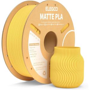 imageELEGOO Matte PLA Filament Teal Green 1KG 175mm 3D Printer Filament Dimensional Accuracy  002mm 1kg Carboard Spool 22lbs for Most FDM 3D PrintersSunshine Yellow