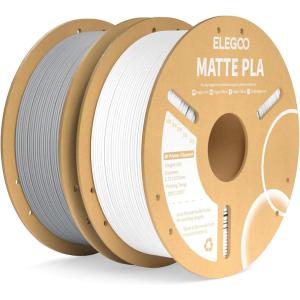imageELEGOO Matte PLA Filament Teal Green 1KG 175mm 3D Printer Filament Dimensional Accuracy  002mm 1kg Carboard Spool 22lbs for Most FDM 3D PrintersWhite  Slate Gray