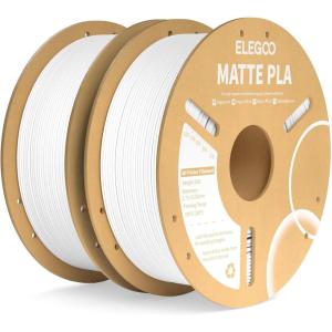 imageELEGOO Matte PLA Filament Teal Green 1KG 175mm 3D Printer Filament Dimensional Accuracy  002mm 1kg Carboard Spool 22lbs for Most FDM 3D PrintersWhite2 Pack