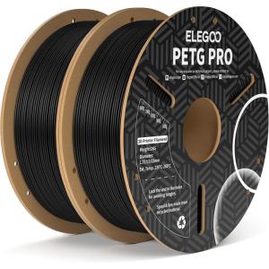 imageELEGOO PETG PRO Filament 175mm Burgundy Red Translucent Tough 3D Printer Filament Dimensional Accuracy  002 mm 1kg Cardboard Spool22lbs for Most FDM 3D Printers2pcs Black