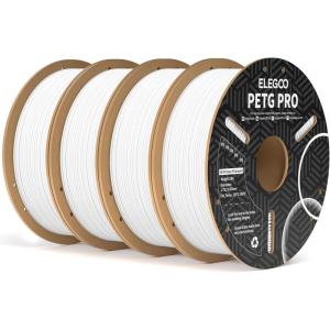 imageELEGOO PETG PRO Filament 175mm Burgundy Red Translucent Tough 3D Printer Filament Dimensional Accuracy  002 mm 1kg Cardboard Spool22lbs for Most FDM 3D Printers4pcs White