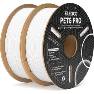 imageELEGOO PETG PRO Filament 175mm Burgundy Red Translucent Tough 3D Printer Filament Dimensional Accuracy  002 mm 1kg Cardboard Spool22lbs for Most FDM 3D Printers2pcs White