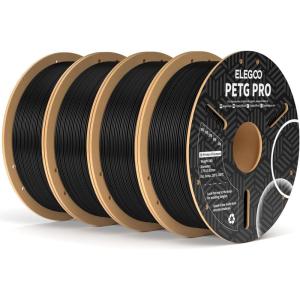 imageELEGOO PETG PRO Filament 175mm Burgundy Red Translucent Tough 3D Printer Filament Dimensional Accuracy  002 mm 1kg Cardboard Spool22lbs for Most FDM 3D Printers4pcs Black