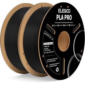 imageELEGOO PLA PRO Filament 175mm Purple 1KG 30250mms Printing Speed Improved Rigidity 3D Printer Filament Dimensional Accuracy  002mm 1kg Spool 22lbs21kg Black