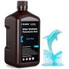 imageELEGOO 8K Water Washable 3D Printer Resin 405nm LCD UVCuring Photopolymer Resin Best for 8K12K14K Saturn MSLA DLP LCD 3D Printing 1000Gram Space GreyClear Blue