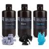 imageELEGOO 8K Water Washable 3D Printer Resin 405nm LCD UVCuring Photopolymer Resin Best for 8K12K14K Saturn MSLA DLP LCD 3D Printing 1000Gram Space GreyMulticolored