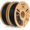 imageELEGOO ASA Filament 175mm Black 2KG UV ampamp Weather Resistant 3D Printer Filament Perfect for Outdoor Functional Parts Dimensional Accuracy  002mm 2 Pack 1kg Spool 22lbs21kg Black