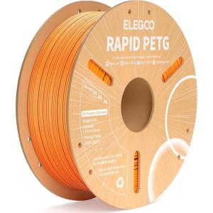 imageELEGOO Rapid PETG Filament 175mm Blue ampamp Red 2KG High Speed 30600mms 3D Printer Filament Dimensional Accuracy  002 mm 1kg Cardboard Spool22lbs Fits for Most FDM 3D Printers1kg Orange