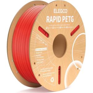 imageELEGOO Rapid PETG Filament 175mm Blue ampamp Red 2KG High Speed 30600mms 3D Printer Filament Dimensional Accuracy  002 mm 1kg Cardboard Spool22lbs Fits for Most FDM 3D Printers1kg Red
