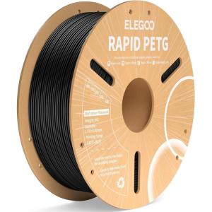 imageELEGOO Rapid PETG Filament 175mm Blue ampamp Red 2KG High Speed 30600mms 3D Printer Filament Dimensional Accuracy  002 mm 1kg Cardboard Spool22lbs Fits for Most FDM 3D Printers1kg Black