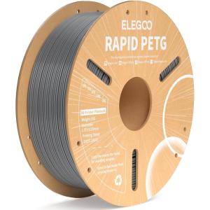 imageELEGOO Rapid PETG Filament 175mm Blue ampamp Red 2KG High Speed 30600mms 3D Printer Filament Dimensional Accuracy  002 mm 1kg Cardboard Spool22lbs Fits for Most FDM 3D Printers1kg Space Gray