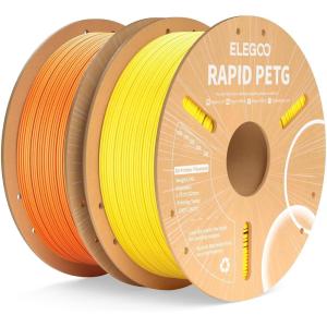 imageELEGOO Rapid PETG Filament 175mm Blue ampamp Red 2KG High Speed 30600mms 3D Printer Filament Dimensional Accuracy  002 mm 1kg Cardboard Spool22lbs Fits for Most FDM 3D PrintersYellow  Orange