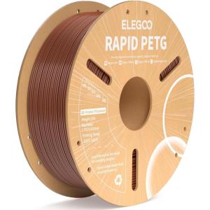 imageELEGOO Rapid PETG Filament 175mm Blue ampamp Red 2KG High Speed 30600mms 3D Printer Filament Dimensional Accuracy  002 mm 1kg Cardboard Spool22lbs Fits for Most FDM 3D Printers1kg Brown