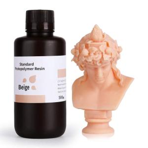 imageELEGOO Upgraded 8K Standard Photopolymer 3D Printer Resin 405nm UVCuring Resin Best for 8K12K14K Saturn MSLA DLP LCD 3D Printing Space Grey 1000GBeige