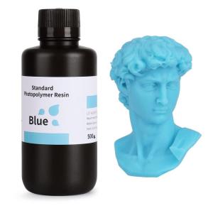 imageELEGOO Upgraded 8K Standard Photopolymer 3D Printer Resin 405nm UVCuring Resin Best for 8K12K14K Saturn MSLA DLP LCD 3D Printing Space Grey 1000GBlue