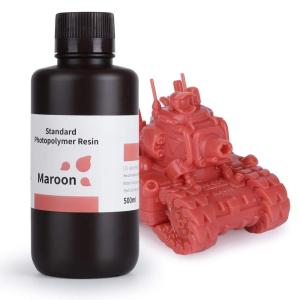 imageELEGOO Upgraded 8K Standard Photopolymer 3D Printer Resin 405nm UVCuring Resin Best for 8K12K14K Saturn MSLA DLP LCD 3D Printing Space Grey 1000GMaroon