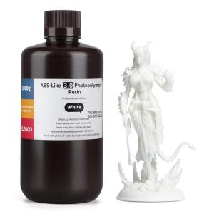 imageELEGOO ABSLike 8K 3D Printer Resin 30 405nm Photopolymer Resin for Mars Saturn Jupiter MSLA DLP LCD 3D Printing with Strength and Toughness High Precision Low Viscosity Red Clay 1000gWhite