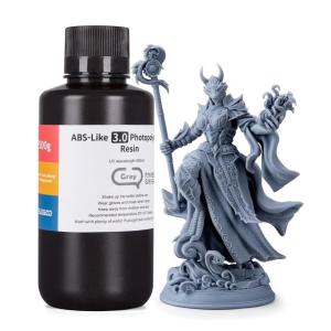 imageELEGOO ABSLike 8K 3D Printer Resin 30 405nm Photopolymer Resin for Mars Saturn Jupiter MSLA DLP LCD 3D Printing with Strength and Toughness High Precision Low Viscosity Red Clay 1000gGrey