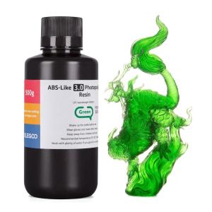 imageELEGOO ABSLike 8K 3D Printer Resin 30 405nm Photopolymer Resin for Mars Saturn Jupiter MSLA DLP LCD 3D Printing with Strength and Toughness High Precision Low Viscosity Red Clay 1000gClear Green