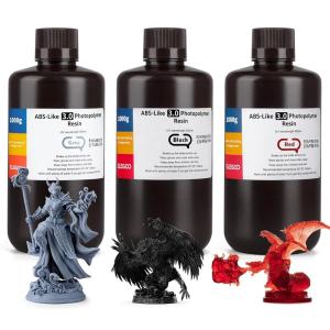 imageELEGOO ABSLike 8K 3D Printer Resin 30 405nm Photopolymer Resin for Mars Saturn Jupiter MSLA DLP LCD 3D Printing with Strength and Toughness High Precision Low Viscosity Red Clay 1000gMulticolored