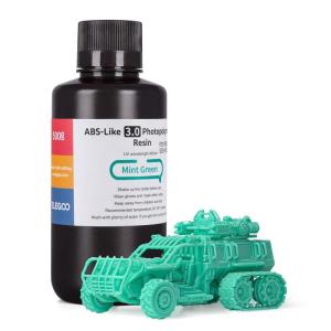 imageELEGOO ABSLike 8K 3D Printer Resin 30 405nm Photopolymer Resin for Mars Saturn Jupiter MSLA DLP LCD 3D Printing with Strength and Toughness High Precision Low Viscosity Red Clay 1000gMint Green