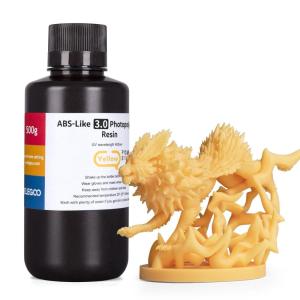 imageELEGOO ABSLike 8K 3D Printer Resin 30 405nm Photopolymer Resin for Mars Saturn Jupiter MSLA DLP LCD 3D Printing with Strength and Toughness High Precision Low Viscosity Red Clay 1000gYellow